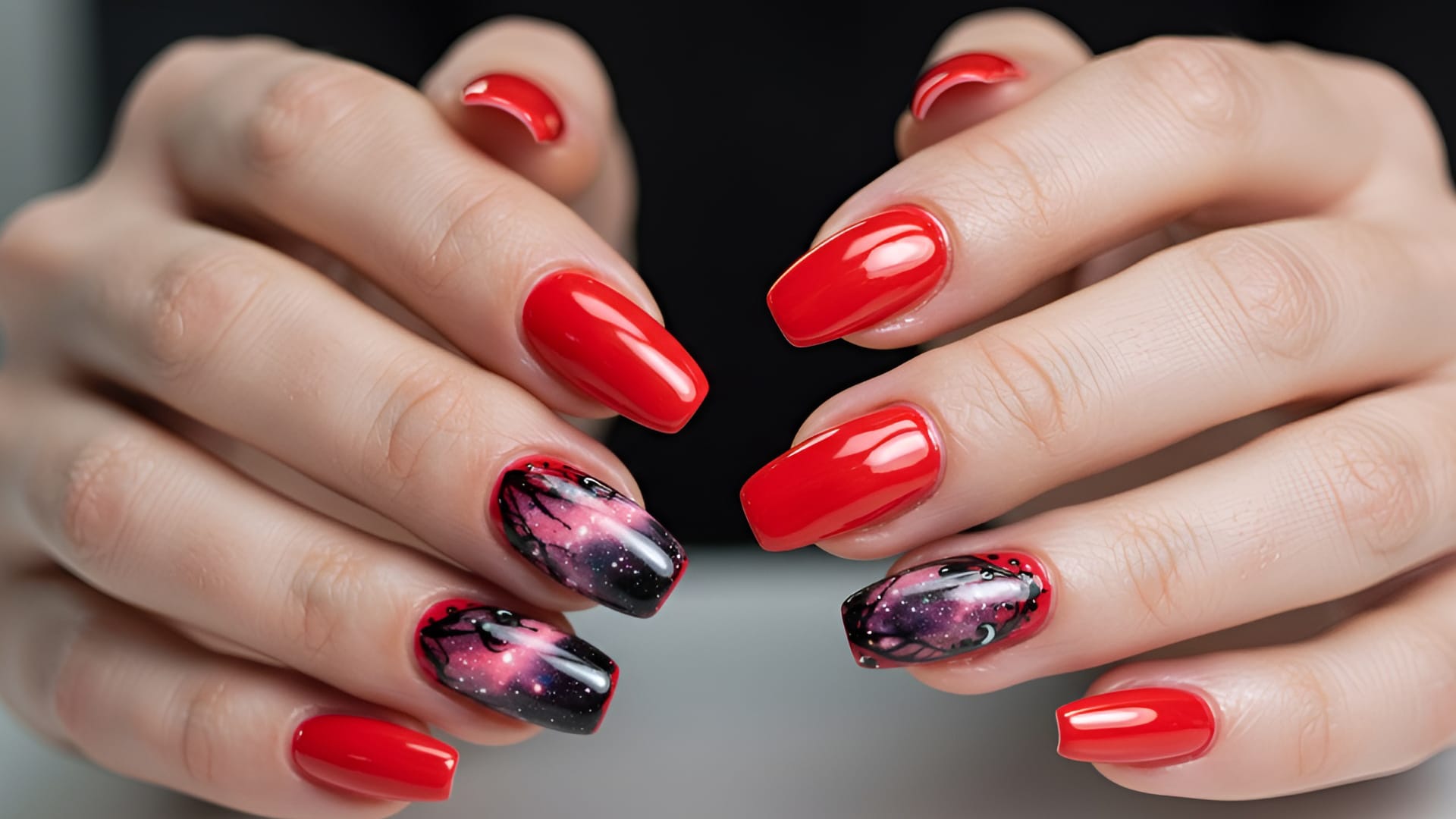 Manicure With Beautiful Nail Art Manicure With Beautiful Nail Art